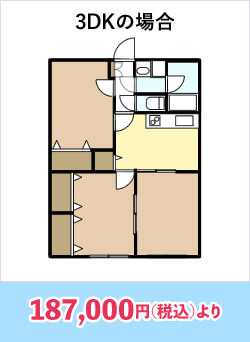 3DKの場合、187,000円(税込)より